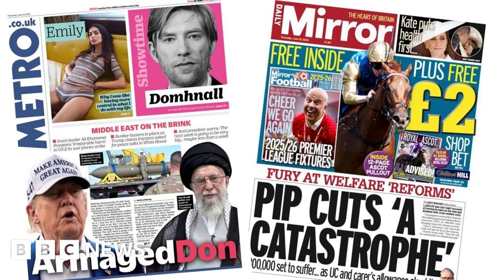 Berita utama surat kabar: 'Trump membuat dunia menunggu' dan 'ArmageDon'